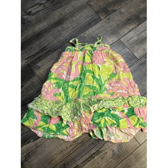 Lilly Pulitzer Baby Green Tropical Shift Dress Toddler Size 18M Dress Only - Picture 3 of 6